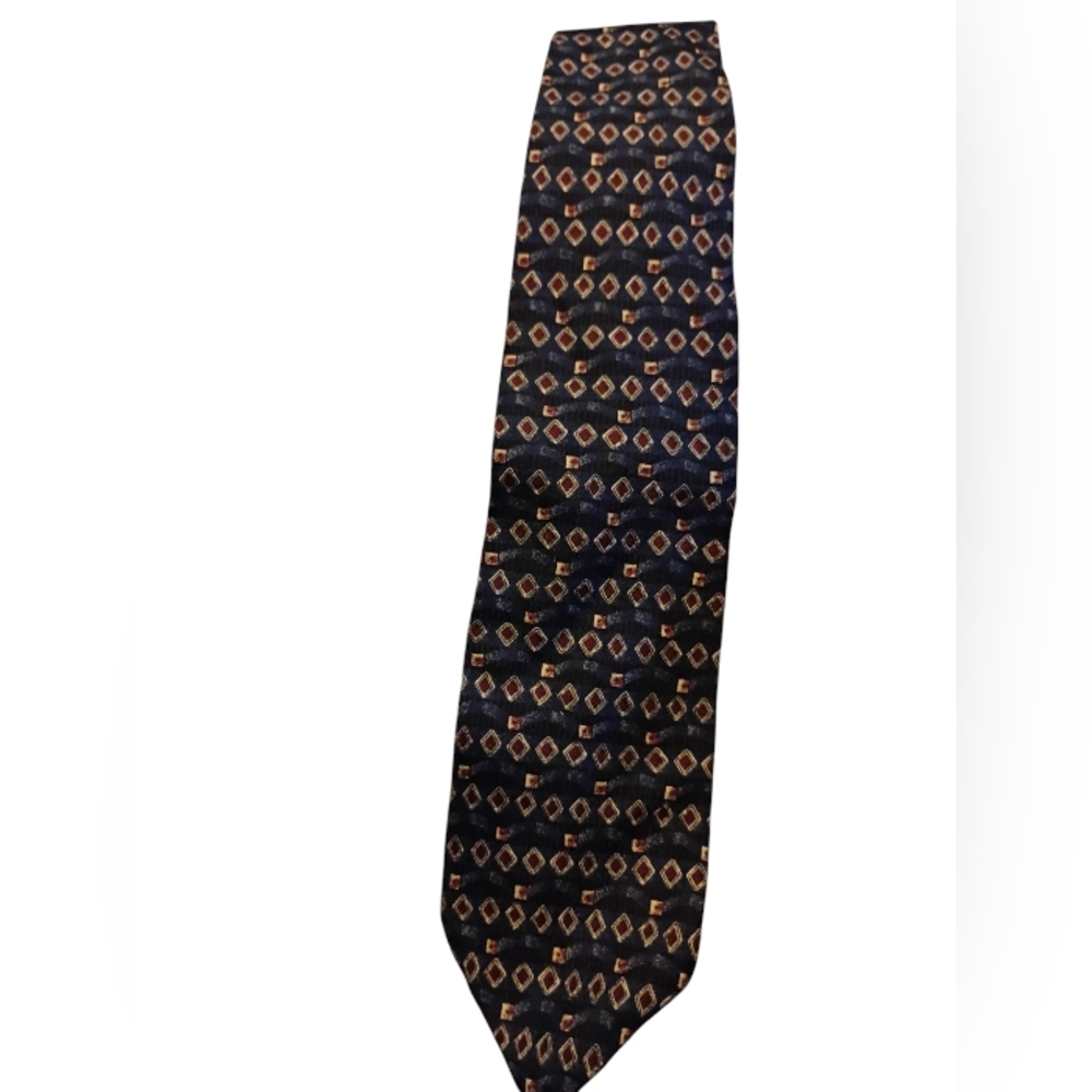 Pastime By Arrow Mens Elegant Blue and Red Patterned Tie